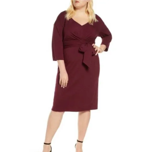 wine colored holiday dress Tina Holly Couture TK310 Glitter Formal Dress w Over Skirt Wine / 14 AUS